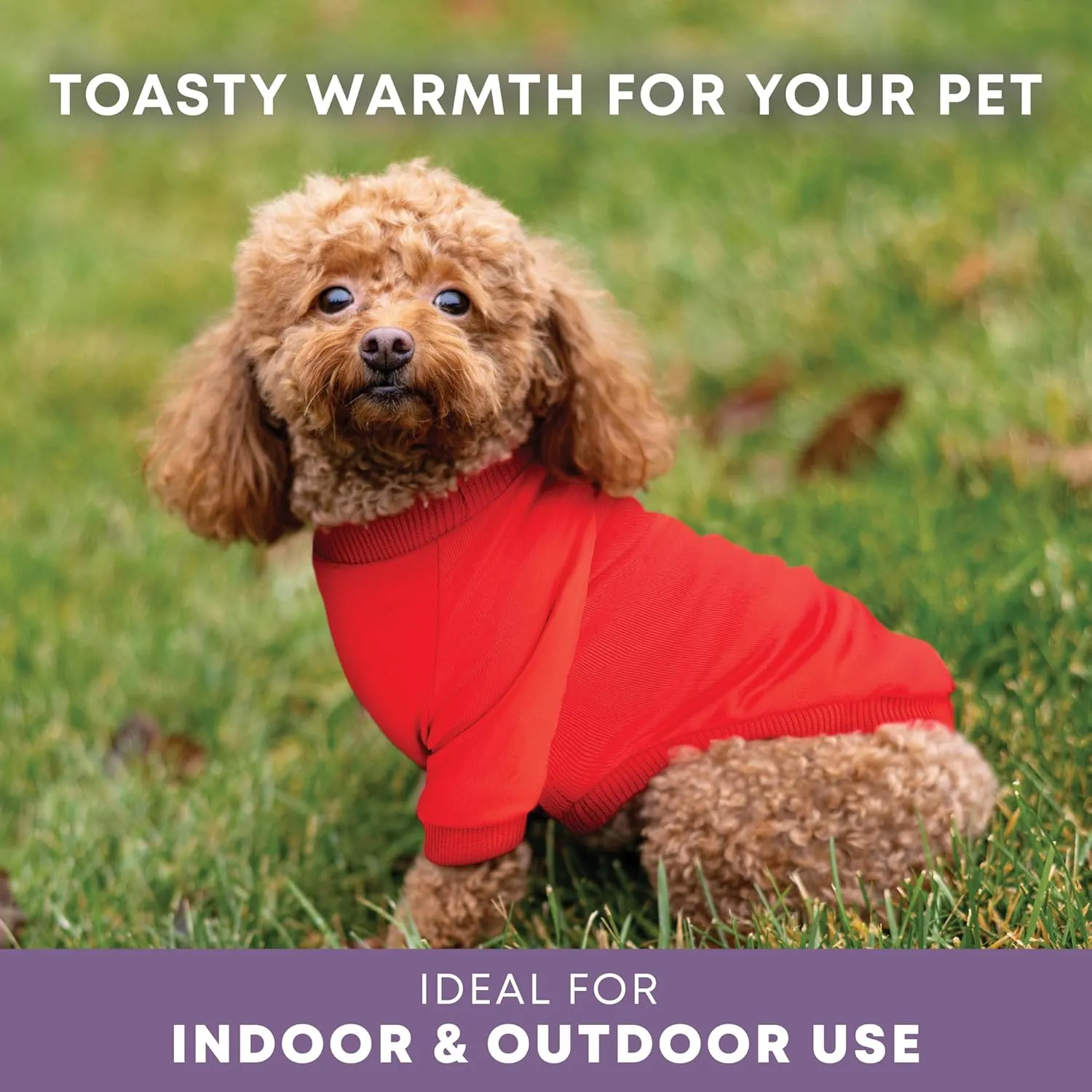 Rocky Thermal Jacket Clothes Fleece Lined Sweater for Dogs, Puppies, Warm Coat Bodysuit Onesie One Piece Vest Pet Jammies with Leg Warmers for Small, Medium, Large Dogs Cats (Red, XX-Small)