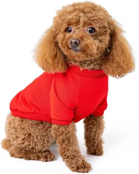 Rocky Thermal Jacket Clothes Fleece Lined Sweater for Dogs, Puppies, Warm Coat Bodysuit Onesie One Piece Vest Pet Jammies with Leg Warmers for Small, Medium, Large Dogs Cats (Red, XX-Small)