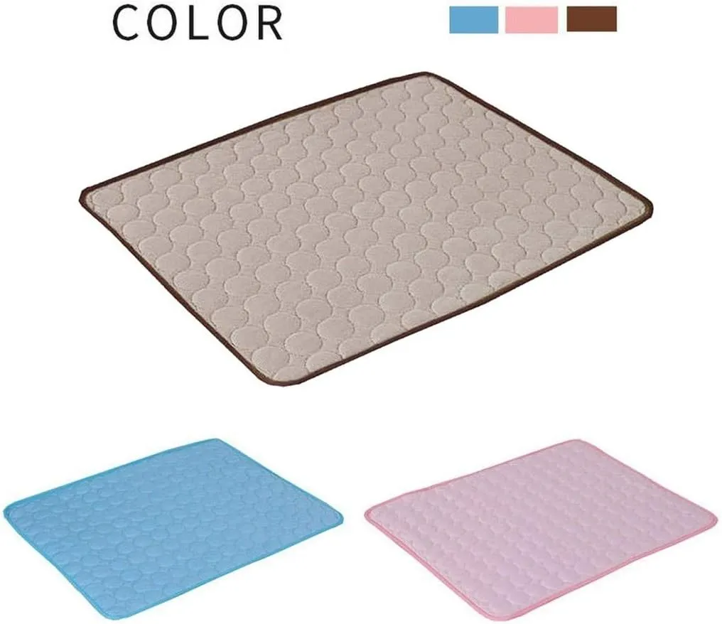 Self Cooling Mat for Dog, Summer Cool Pet Pad,Ice Silk Cooling Mat for Dogs & Cats Portable,Washable Non-Toxic Summer Pet Outdoor Bed, Non-Slip&Foldable,Keep Cool for Pets Outdoor Indoor