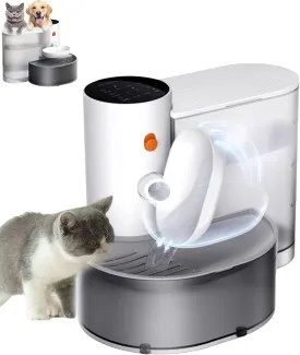 Smart Pet Water Fountain,Wireless Smart Pet Water Fountain No Filter,Pour-Over Cat Water Fountain,Ultra Silent 180 Days Endurance Automatic Pet Water Dispenser for Dogs and Cats
