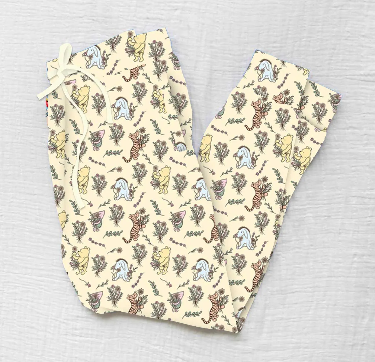 Spring Fever Flowers for Pooh - Women's Bamboo Lounge Joggers