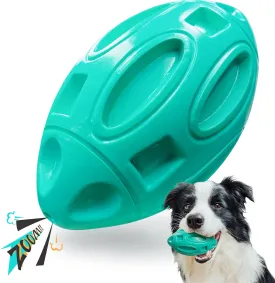 Squeaky Dog Toys for Aggressive Chewers: Rubber Interactive Puppy Ball with Squeaker,Almost Indestructible Tough Durable Pet Chew Toys for Medium and Large Breed