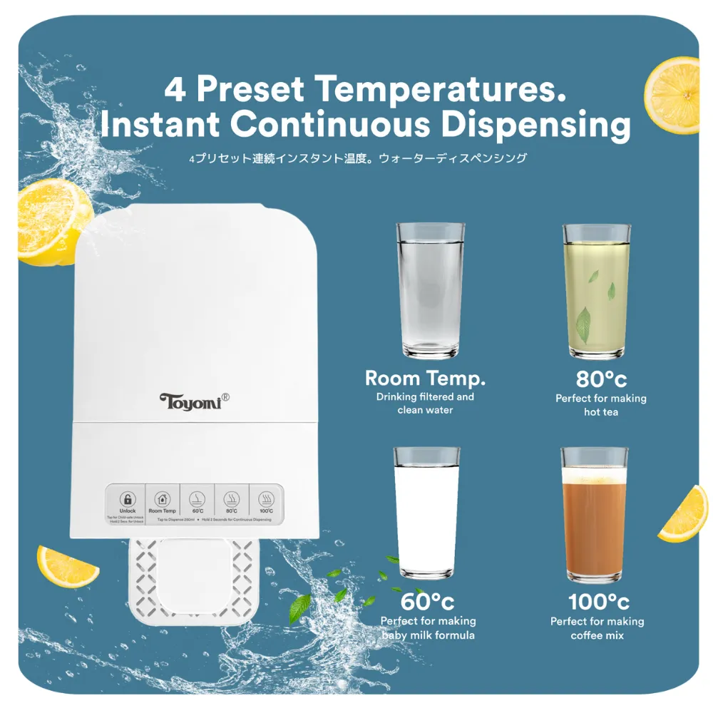 Toyomi 3.5L InstantBoil Filtered Water Dispenser with Premium Filter FB 7735F