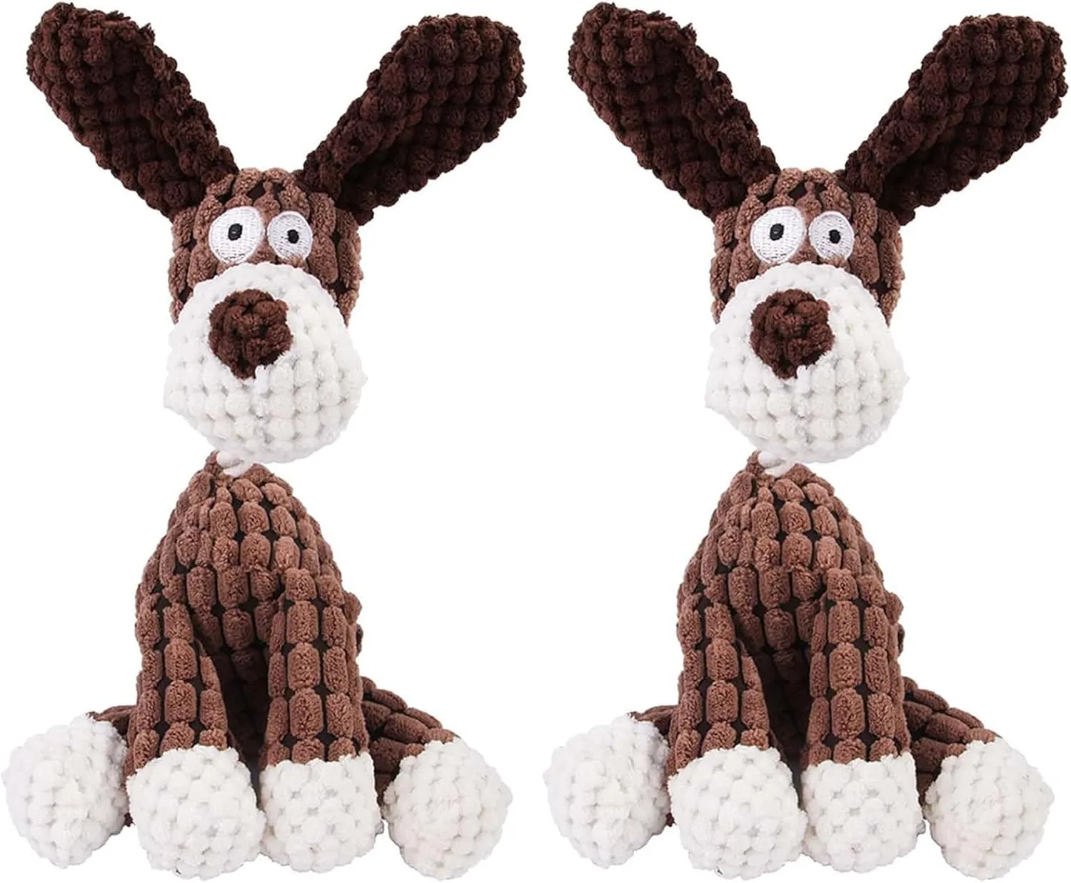 Vianys Bite Buddy, Shirem Bite Buddy, Bite Buddy Chew Toy for Dogs, Indestructible Dog Toy with Squeak, Cute Soft Resistant Dog Toys for Aggressive Chewers (2 PCS F)