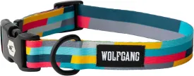 Wolfgang Heavy Duty, Adjustable Dog Collar with Quick Release Nylon Buckle for Walking & Training, ShatterShapes Print, Medium